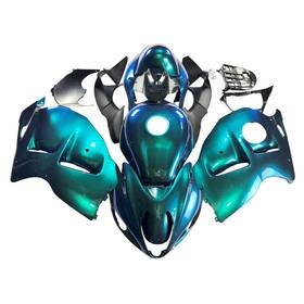 Mzyparts Fwgsxr1300-97-103 #bri-79 Chameleon Green Blue Fairing Kit For 1997-2007 Suzuki Gsxr1300 Hayabusa Bodywork