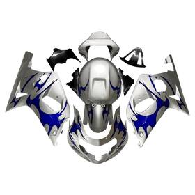 Mzyparts Fwgsxr600-2000-81 #bri-79 Silver Blue Fairing Kit For 2000-2003 Suzuki Gsxr600 Gsxr750 K1 Plastic Bodywork