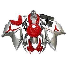 Mzyparts Fwk6-144 #bri-79 Red Silver Fairings Kit For 2006 2007 Suzuki Gsxr600 Gsxr750 K6 06 07 Bodywork