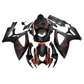 Mzyparts Fwk6-147 #bri-79 Matte Black Orange Fairings Kit For 2006 2007 Suzuki Gsxr600 Gsxr750 K6 Bodywork