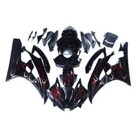 Fwr62006-108 Mzyparts #bri-59 Black Red Injection Fairings Kit For 2006 2007 Yamaha Yzf R6 06 07 Abs Bodywork