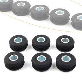 Oneclubaa 336854563997 6pcs Black Gas Tank Mounts Fits For Harley Softail Rubber Grommets