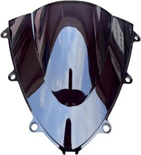 Zxxm2528 Pabbug Motorcycle Double Bubble Windshield Windscreen Visor Air Flow Deflector Red