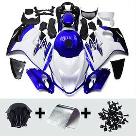 Fwgsxr1300-08-68 Protek 927542117259 White Blue Fairing Kit For Suzuki Gsxr1300r Hayabusa 2008 - 2020 14 18 Body