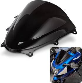 Ws0055ba Psler Windshield Windscreen Double Bubble For Suzuki Gsxr600 Gsxr750 Black