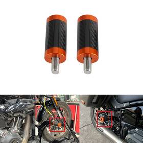 Us-eg-010-og Q-motoshop Crash Bar Slider Replacement End Kit For Harley Softail Dyna Road Street Glide