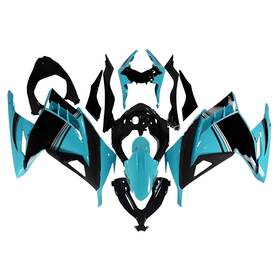 Fwex300r13-28 Qing #65caiqt Blue Black Fairing Kit For Kawasaki Ex300r 2013-2017 14 15 16 Ninja 300 Bodywork