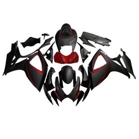 Fwk6-115 Qing #65caiqt Matte Gray Red Fairings Kit For Suzuki 2006 2007 K6 Gsxr600 Gsxr750 Body