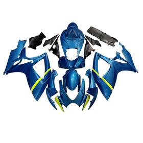 Fwk6-118 Qing #65caiqt Blue Yellow Fairing Kit For Suzuki Gsxr600 Gsxr750 K6 2006 2007 06 07 Body
