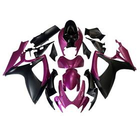 Fwk6-120 Qing #hunqt Matte Black Purple Fairings Kit For Suzuki Gsxr600 Gsxr750 K6 2006 2007 Bodywork