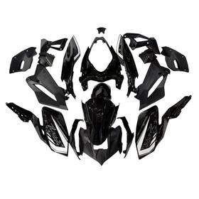Fwz400 Qing 2018-06 #kaqt Black Abs Fairing Kit For Kawasaki Z400 2018 2019 2020 Injection Bodywork