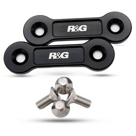 Blp0128bkcl77 R&g Racing Rear Footrest Blanking Plate - Black 2 Piece