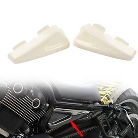 Raimukurijinusa 550747322212 White Side Frame Tank Covers For Harley V-rod Muscle 09-17 Night Rod 07-11
