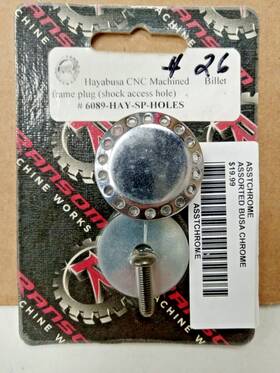 6089 Ransom Machine Works 6089-hay-sp-holes Hayabusa Cnc Machined Billet Frame Plug