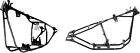 S131 Paughco Rigid Frame Straight Leg Bob Tank Mounts