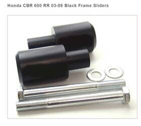 Cp-mt219-fs019-bk Sportbikelites Honda Cbr Mt219-fs016 Frame Slider Crash Protector Kit Ft03-ft06 Black
