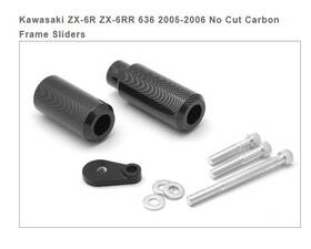 Cp-mt219-fs043-carbon Sportbikelites Frame Slider Crash Protector Kit Ft05-ft06 Kawasaki Zx-6r Zx-6rr 636 Carbon Look
