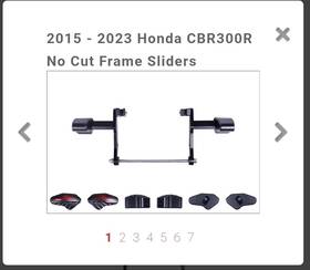 N29-15 T-rex 2015 - 2023 Honda Cbr300r No Cut Frame Sliders