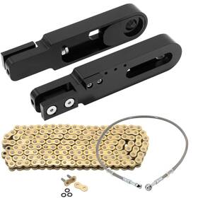 Zh-str-kaw005-bla Tarazon For Kawasaki Zx6r 2009-2024 10 12 6 Inch -9 Swingarm Extension 36 Brake Line Chain