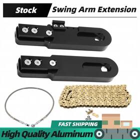 Zh-str-yam008-bla Tarazon 6.5 Inch -9 Swingarm Extension 36 Brake Line Chain For Yamaha R1 2004 2005