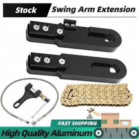 Zh-str-yam009-bla Tarazon 6.5-9 Inch Swingarm Extensions Brake Line Chain Remover For Yamaha Yzf R1 2004 2005