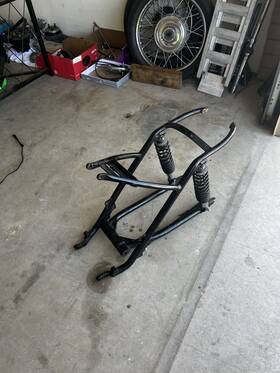 6720-01-043 Triumph 1969-1972 Tr6 Trophy Tr6c 650 Subframe / Swingarm Shock Combo