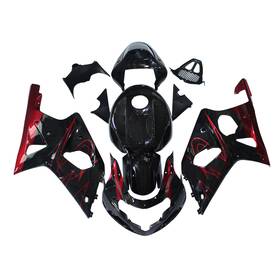 Fwgsxr1000-00-42 Tuesday #tus Abs Black Red Fairings Kit For Suzuki Gsxr1000 2000 2001 2002 K1 01 02 Body