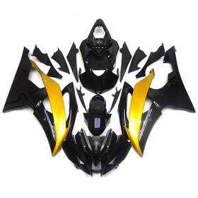Fwr62008-121 Tuesday #tus4.10 Black Gold Injection Fairing Kit For Yamaha 2008 - 2016 Yzf-r6 Abs Bodywork