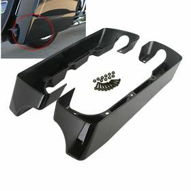 Sl-bxz-004 Tuesday #tus 4 Inch Hard Stretched Saddle Bag Extension For 2014 -2022 Harley Touring Vivid Black