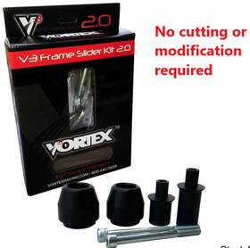 Sr132 Vortex Black Frame Slider V3 2.0 Kit Kawasaki 2006-2020 Zx-14r Zx14r Ninja
