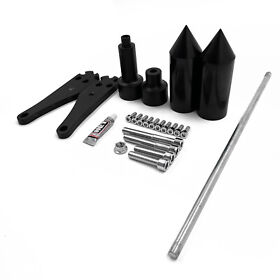 Fm-mt290-035-bk W Mount Bolt Black Spike Frame Slider For 06-07 Kawasaki Zx 10r Crash Protector