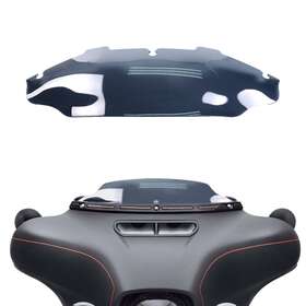 Ws-156-hd9613 Wynmoto 6 Inch Grey Windshield For Harley Davidson Touring Street Glide 1996-2013 Windscreen
