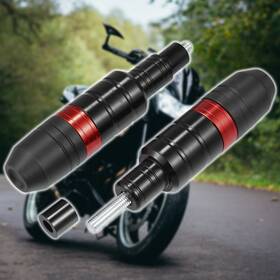 X Autohaux 634149895281 Motorcycle Frame Slider Exhaust Anti Crash Fall Protector For Honda Red 2pcs