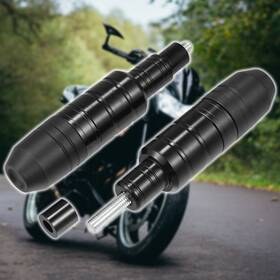 X Autohaux 634149895304 Motorcycle Frame Slider Exhaust Anti Crash Fall Protector For Honda Black 2pcs