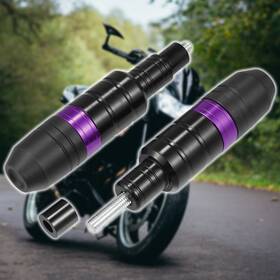 X Autohaux 634149895328 Motorcycle Frame Slider Exhaust Anti Crash Fall Protector For Honda Purple 2pcs