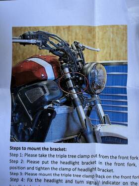 Xitomer Lschwffhb00150 Motorcycle Headlight Mount Bracket Fork Head Lamp Holder