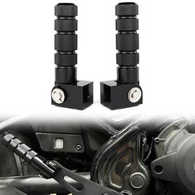Rkshwgyfp01bk Xitomer Foldable Rod Pedals Support Foot Pegs Fit For Kawasaki Suzuki Honda Ducati