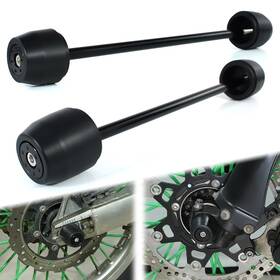 Xushwafs97 Xitomer Afs98 Front And Rear Fork Sliders Crash Protection Fit For Kawasaki Klx250 10-20 Black