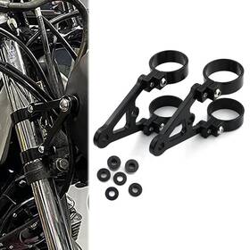 Xushwffhb09 Xitomer 54mm Aluminum Headlamp Clamp Front Fork Round Tubes Headlight Mounting Bracket
