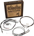 Burly 10" T-bar Handlebar Black Brake Line Cable Kit '07-'11 Harley Dyna Non-abs. Fixed Price $198.67.