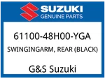 Suzuki Oem Part 61100-48H00-YGA Swingingarm, Rear (black). Fixed Price $293.88.