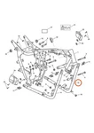 Triumph T2076761 - Left Hand Engine Cradle Frame Assembly, Painted Black. Fixed Price $240.99.