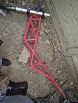 Red Ducati Bike Frame. Fixed Price $300.00.