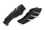 Black Windshield Deflector Set With Chrome Trim For Harley-davidson. Fixed Price $84.99.