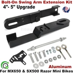 Bolt-on Swing Arm Extension Kit 4"- 5" For Razor MX650 SX500 Stretched Aluminum. Fixed Price $86.99.