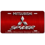 Mitsubishi Spyder Inspired Art Gray On Flat Aluminum Novelty License Plate. Fixed Price $20.39.
