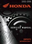 Honda Metropolitan CHF50 2002-2006 Service Manual. Fixed Price $29.65.