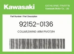 Kawasaki Genuine Collar,swing Arm Pivot,rh 92152-0136. Fixed Price $36.17.