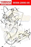 Yamaha Spring, Tension (8M6) 90506-20093-00. Fixed Price $19.00.