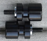 Suzuki GSXR750 GSXR1000 Black Swingarm Spools. Fixed Price $12.95.